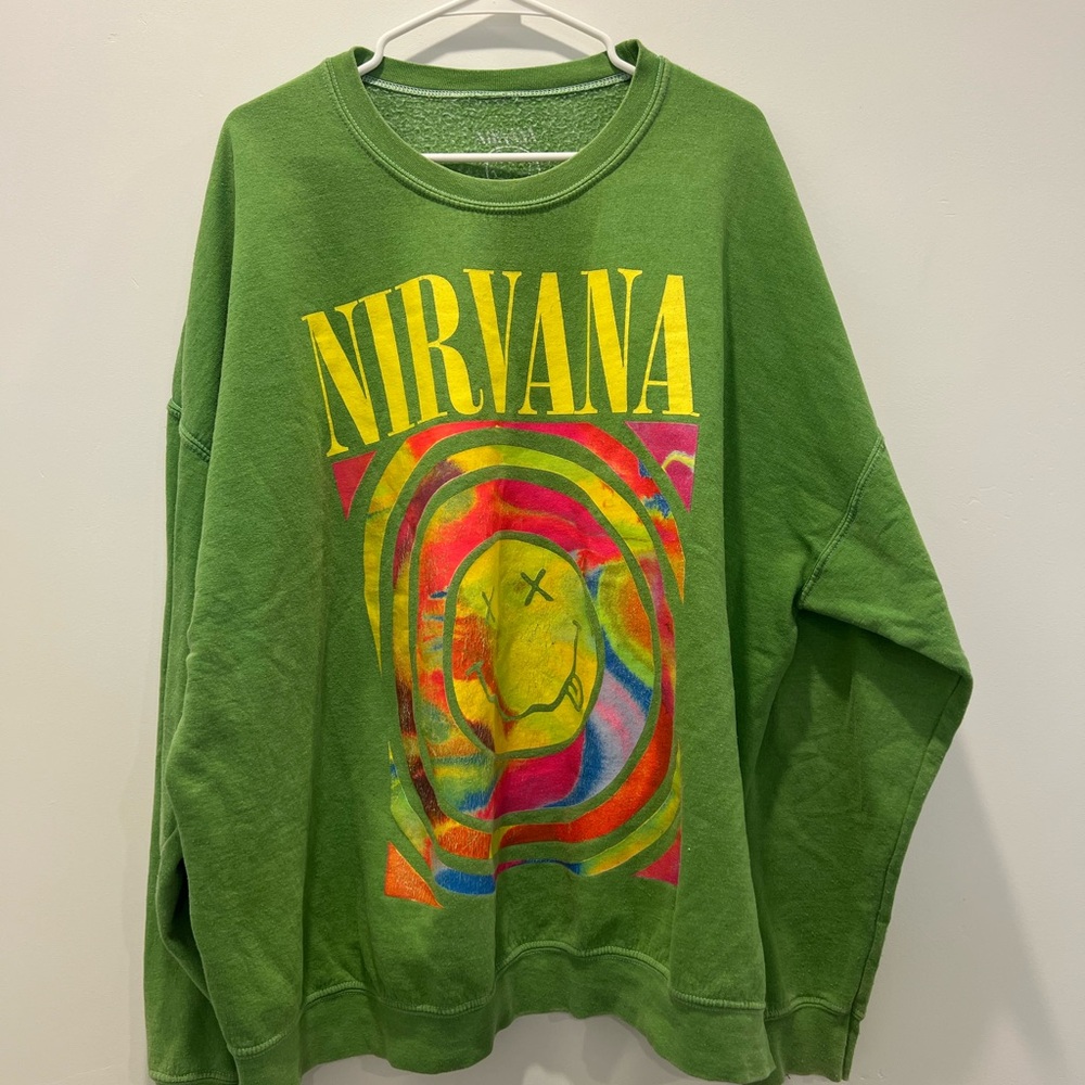 NIRVANA Bright Green Graphic Tee